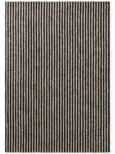 Elle Decoration Harvest jutetæppe Ebony - Natural Ivory-sort