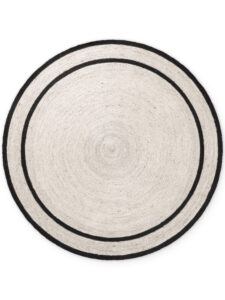 Hanse Home Flettet Jute tæppe rund Lina - Natural Ivory-sort