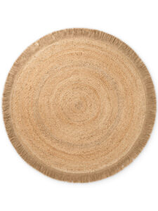 Hanse Home Flettet Jute tæppe rund Nuru - Natural guld