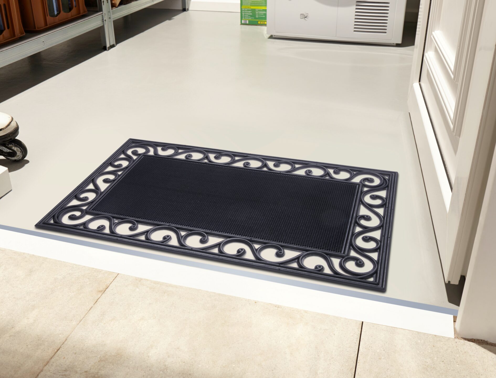 Hanse Home Mix Mats dørmåtte – Cast Iron Design Rubber Center