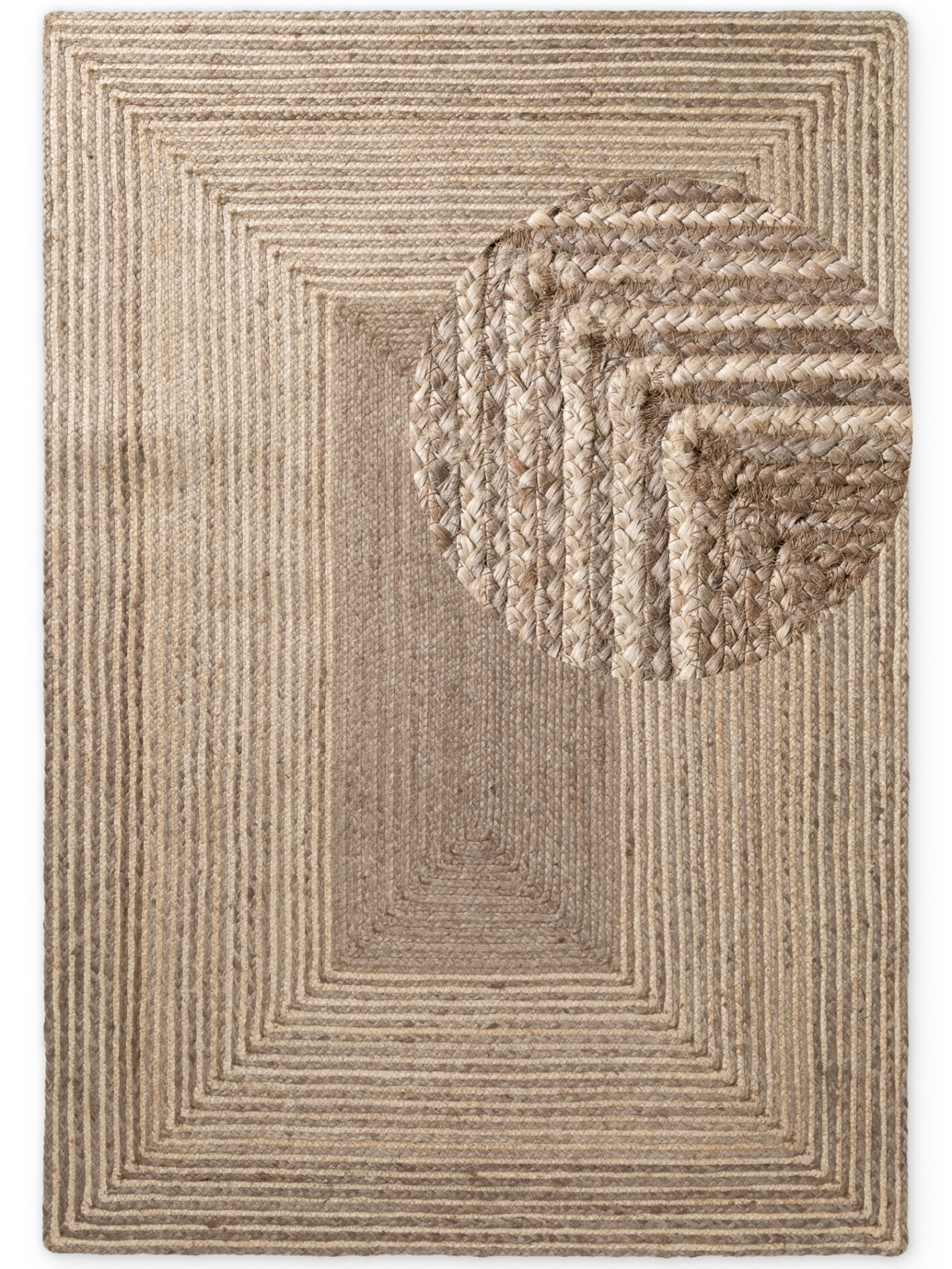 Hanse Home Jutetæppe - Line Natural hvid-brun - Billede 3