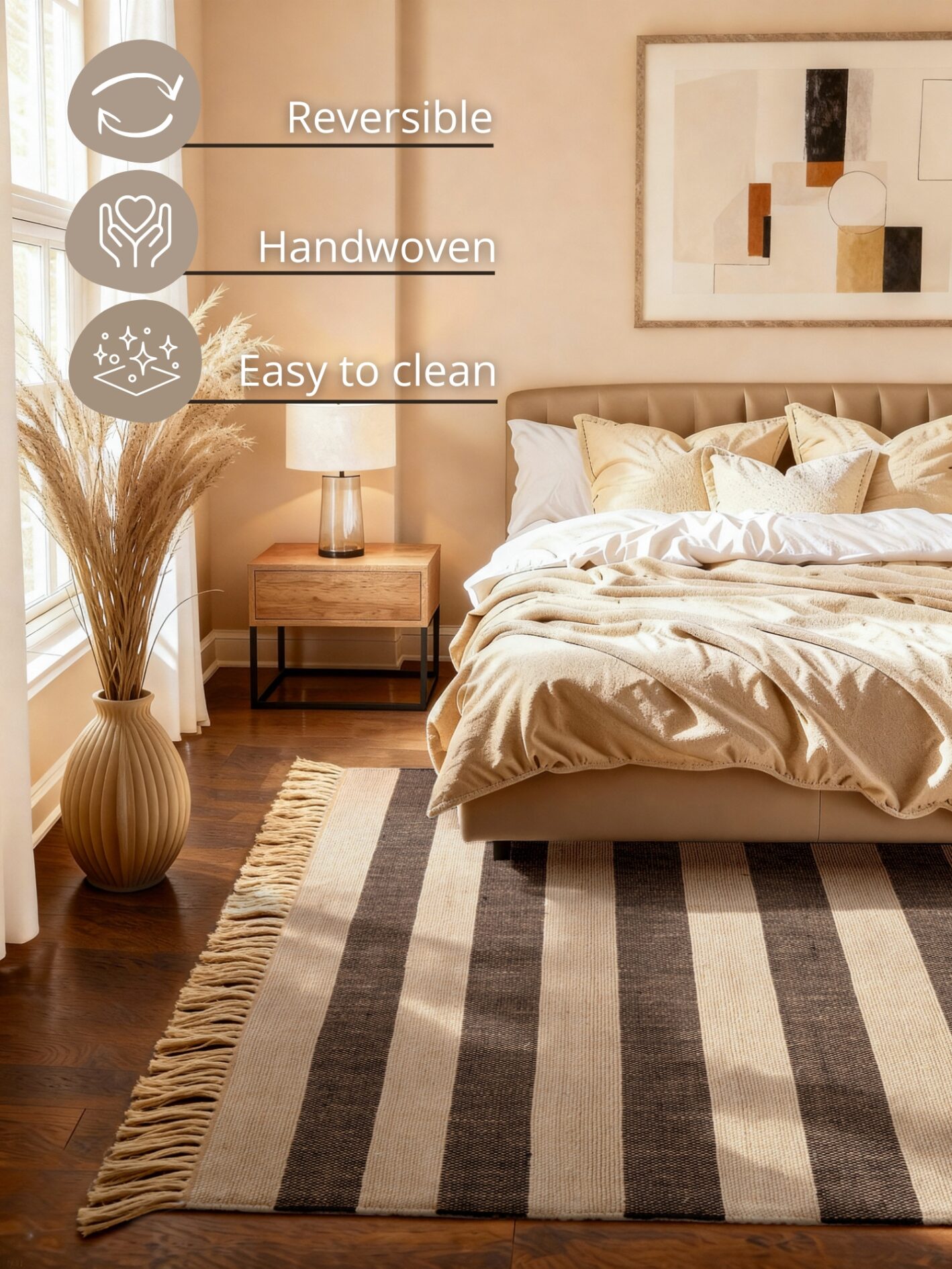 Hanse Home Handloom - Playa Natural hvid-sort - Billede 4