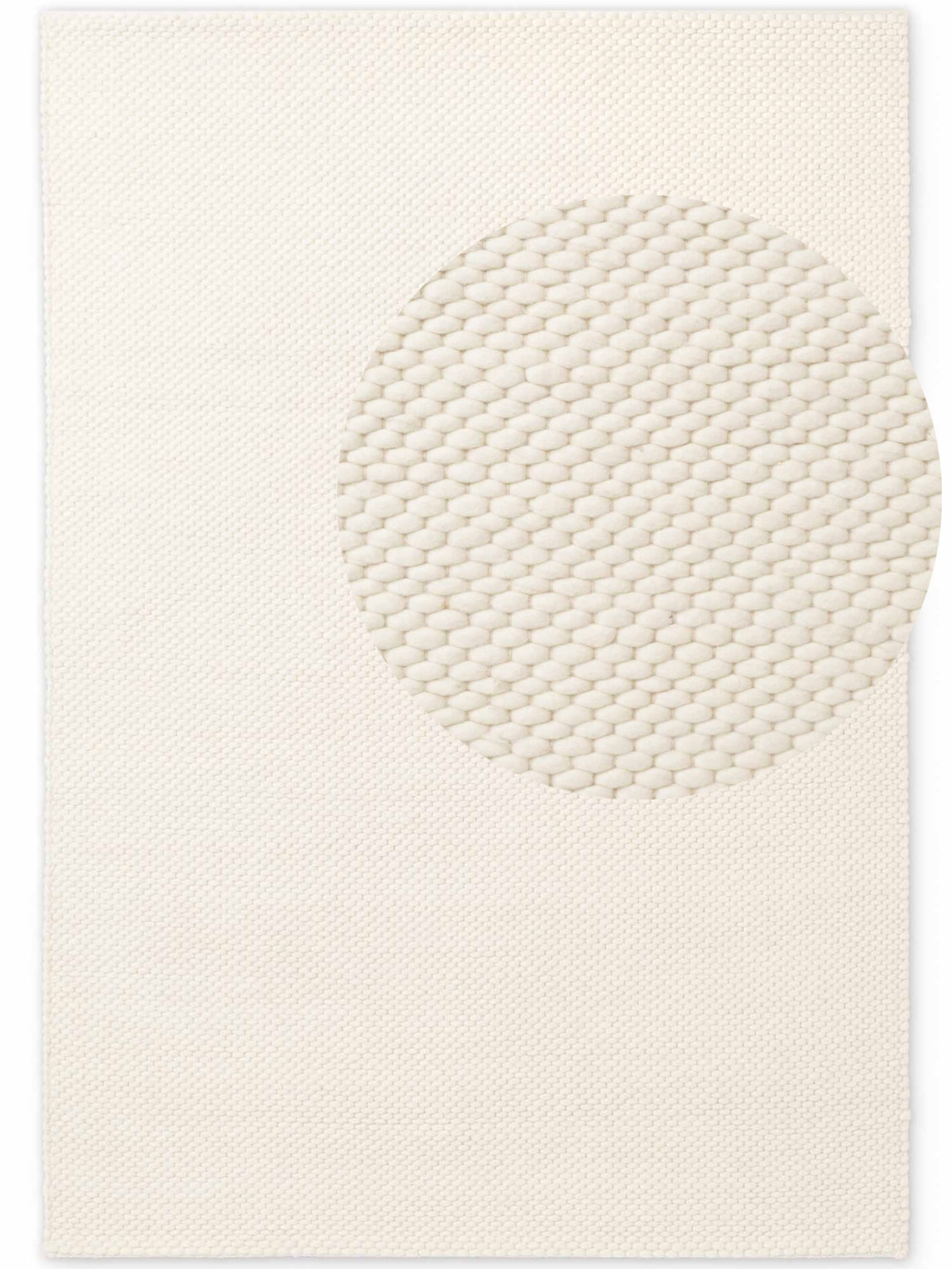 Elle Decoration Lyon Uldtæppe Beans - Natural-creme - Billede 3