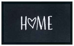 Vaskbar dørmåtte - Home sort 45x75