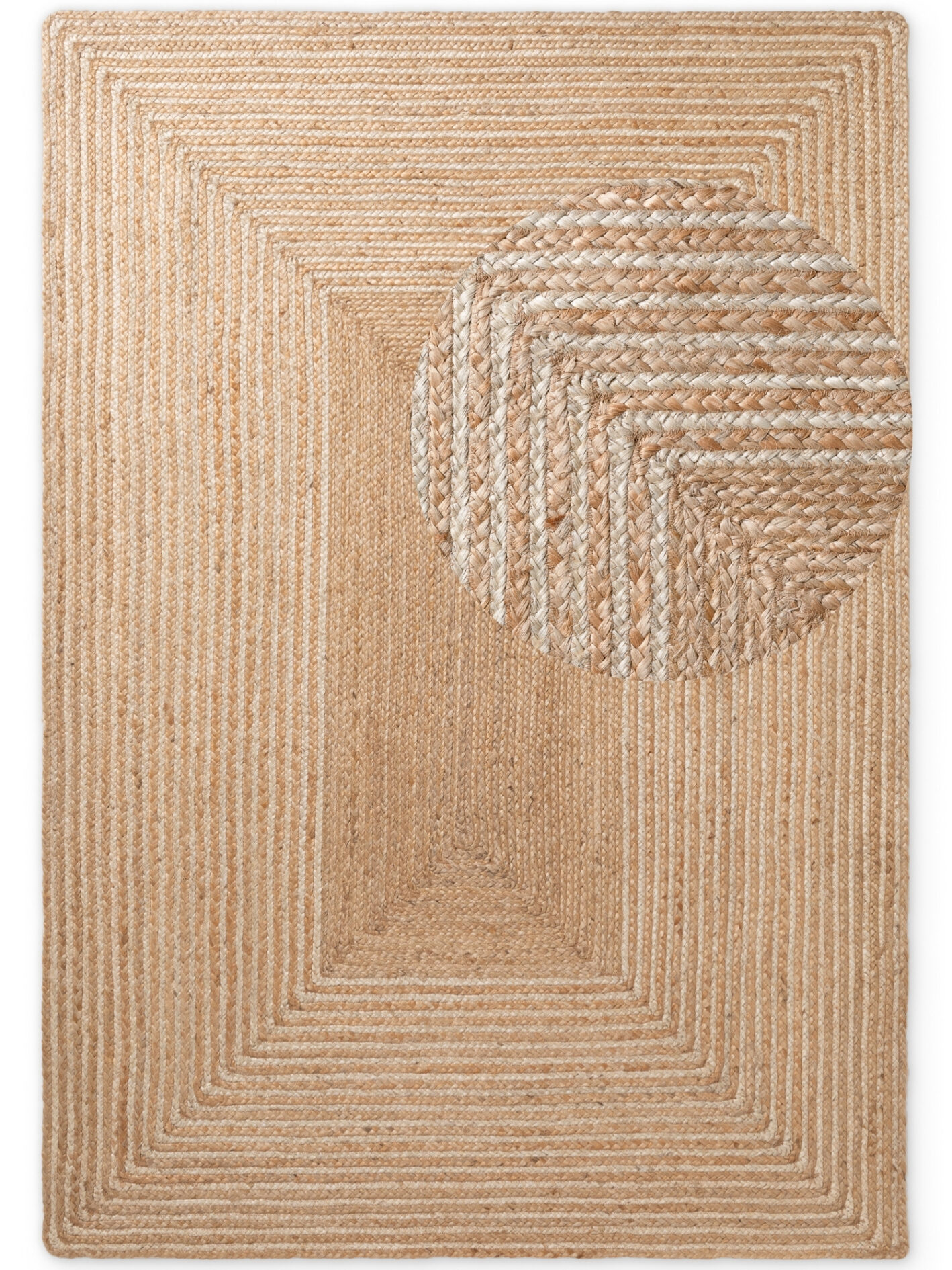 Hanse Home Jutetæppe - Line Natural Hvid-guld - Billede 3
