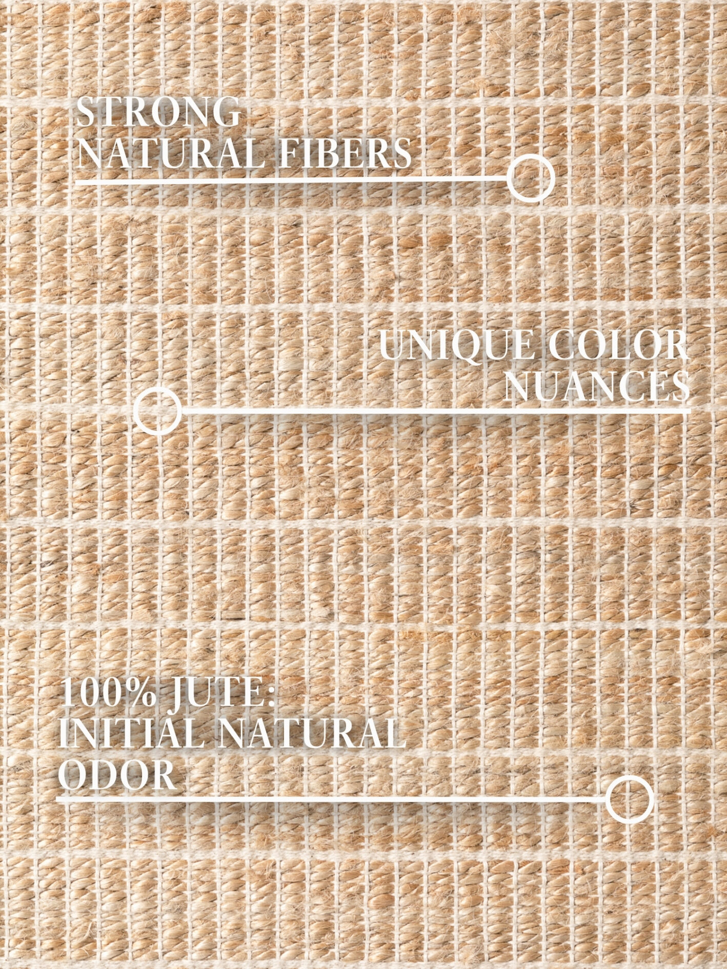 Villeroy & Boch 1829 Jute Tæppe Birka - Naturguld