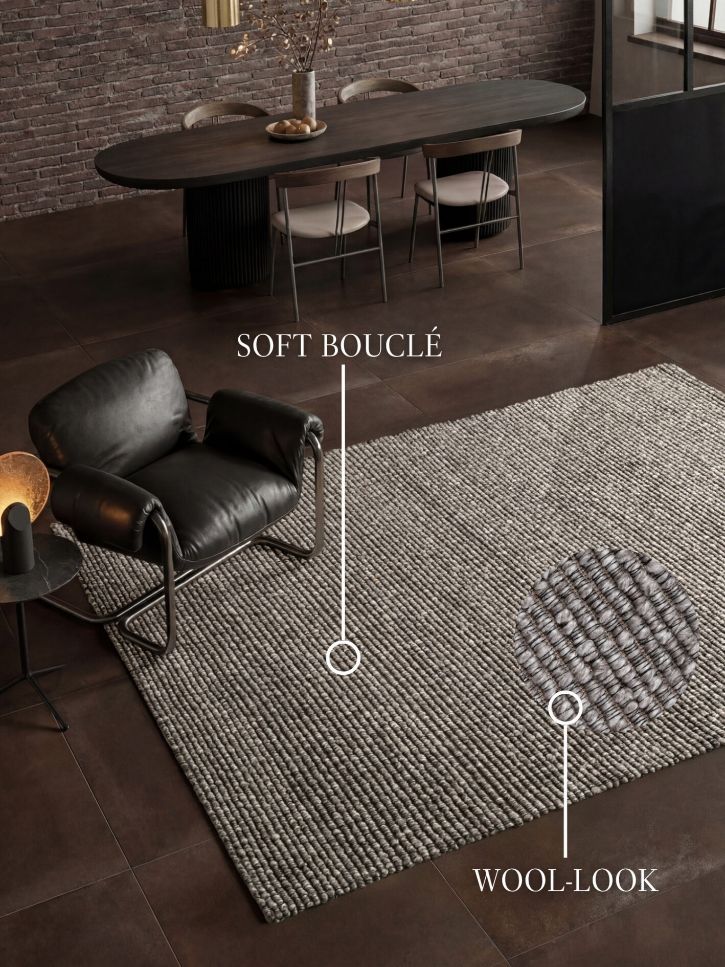 Villeroy & Boch 1852 Bouclé-tæppe Wilma Lys Grå Multifarvet