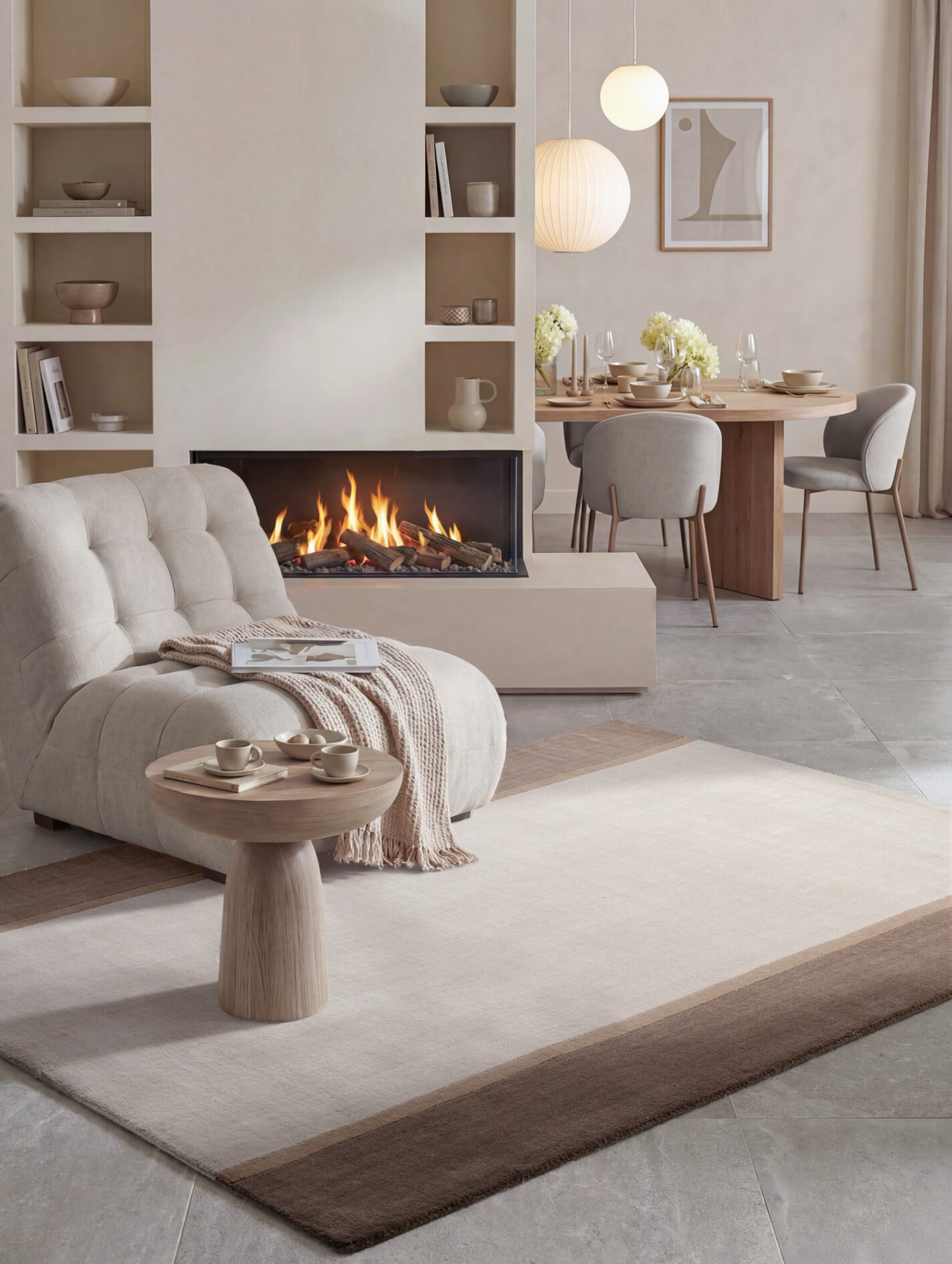 Villeroy & Boch 1888 Uldtæppe Rowan Creme Brun