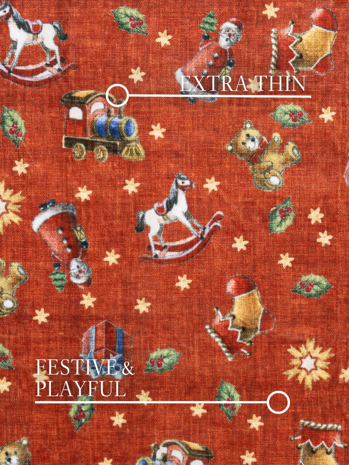 Villeroy & Boch Toy's Delight Design Rundt Tæppe Nostalgisk Noel - Rød-grøn