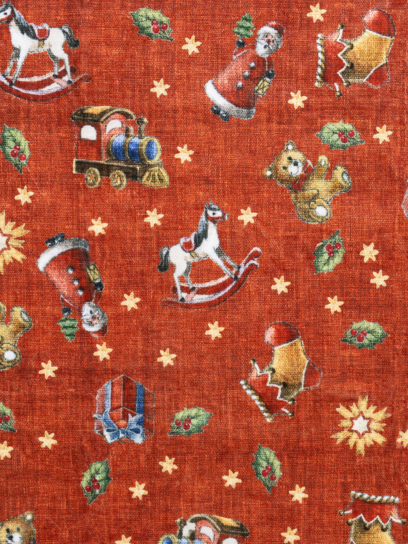 Villeroy & Boch Toy's Delight Design Rundt Tæppe Nostalgisk Noel - Rød-grøn